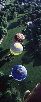 3 Ballons von oben